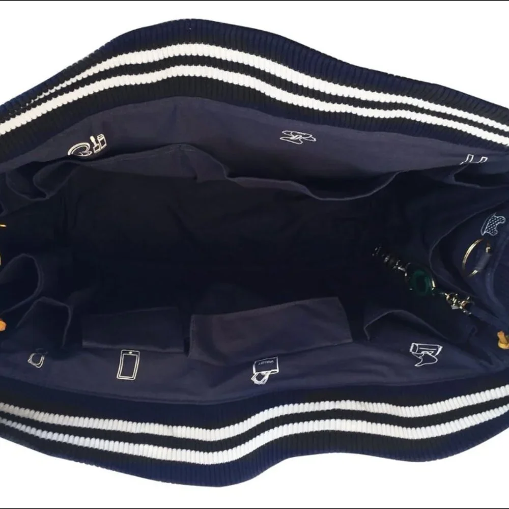 Naty Organic Nappy Bag, Diaper Bag, Blue/White - Bundle -Brand New